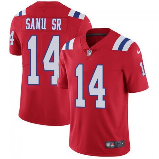 Nike Patriots #14 Mohamed Sanu Sr Red Alternate Men's Stitched NFL Vapor Untouchable Limited Jersey