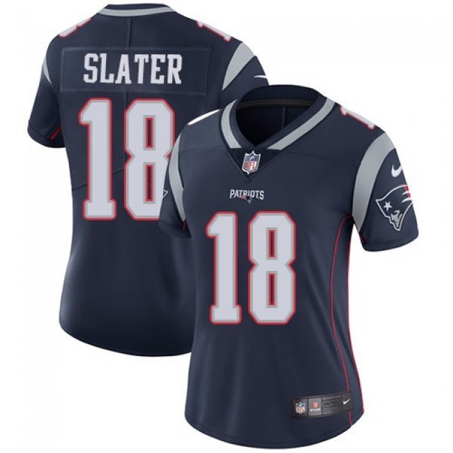 Women's Patriots #18 Matt Slater Navy Blue Team Color Stitched NFL Vapor Untouchable Limited Jersey