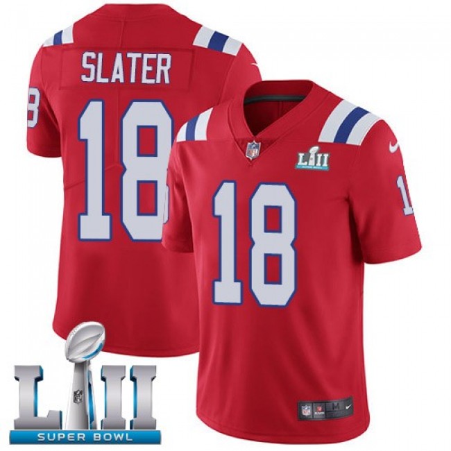 New England Patriots #18 Matt Slater Red Alternate Super Bowl LII Youth Stitched NFL Vapor Untouchable Limited Jersey