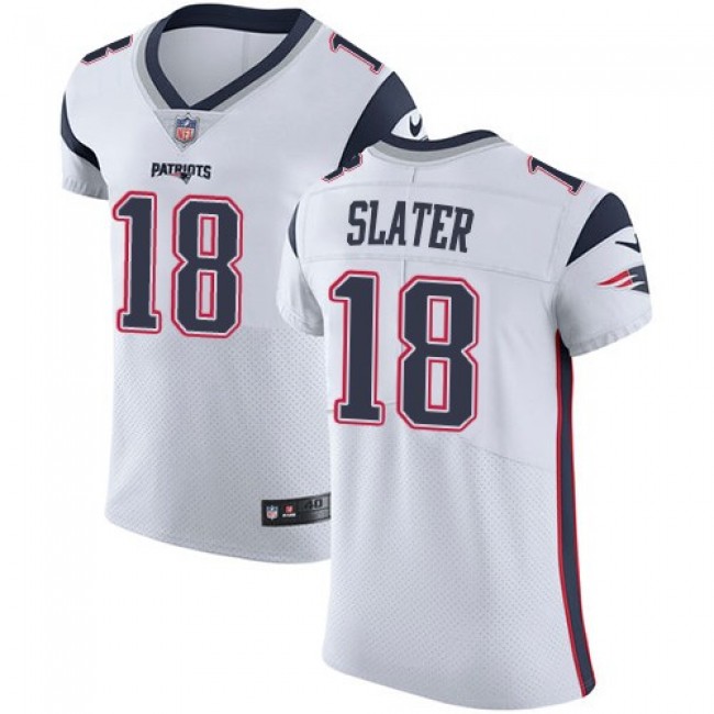 اللمسة الذهبية NFL Jersey 49ers-Nike Patriots #18 Matt Slater White Men's ... اللمسة الذهبية