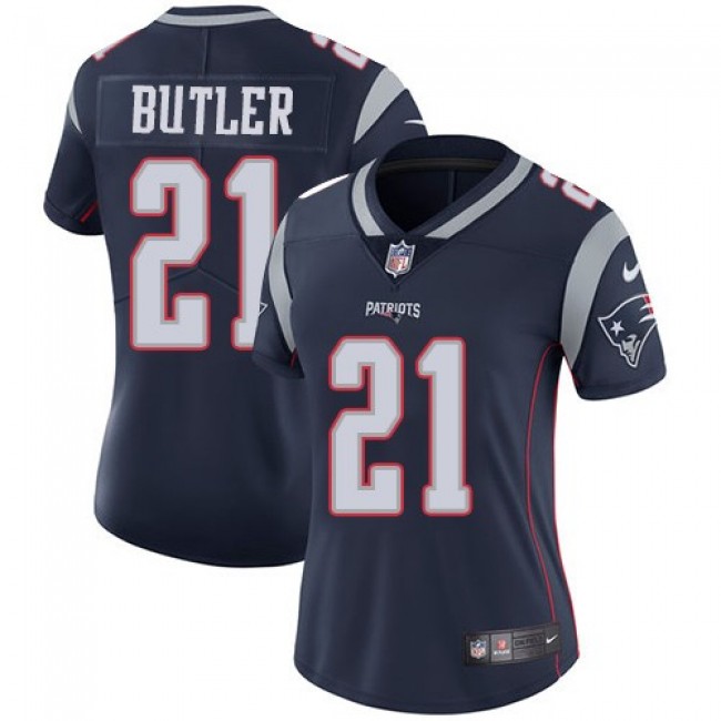Women's Patriots #21 Malcolm Butler Navy Blue Team Color Stitched NFL Vapor Untouchable Limited Jersey