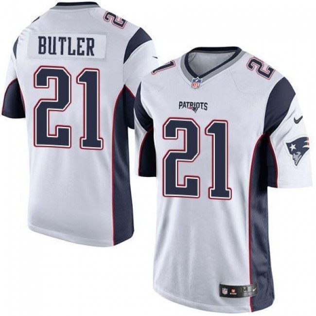 New England Patriots #21 Malcolm Butler White Youth Stitched NFL New Elite Jersey