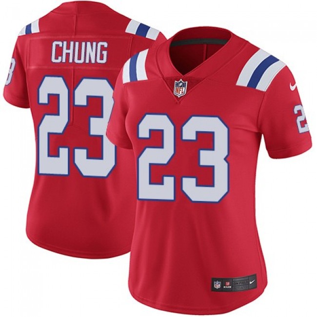 Women's Patriots #23 Patrick Chung Red Alternate Stitched NFL Vapor Untouchable Limited Jersey