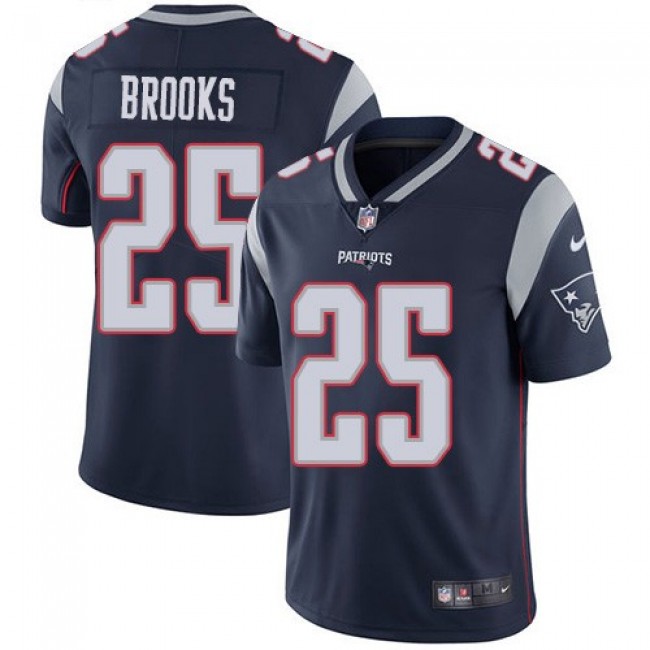 Nike Patriots #25 Terrence Brooks Navy Blue Team Color Men's Stitched NFL Vapor Untouchable Limited Jersey