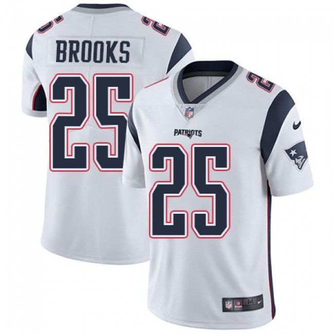 Nike Patriots #25 Terrence Brooks White Men's Stitched NFL Vapor Untouchable Limited Jersey