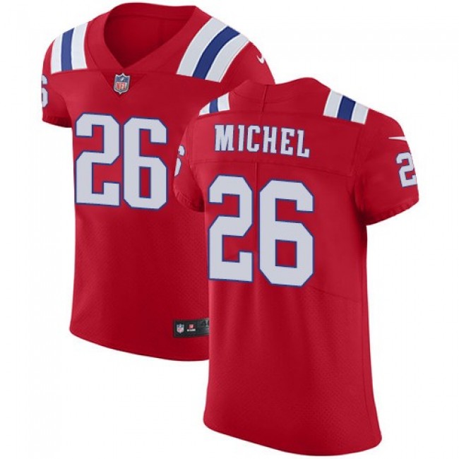 Nike Patriots #26 Sony Michel Red Alternate Men's Stitched NFL Vapor Untouchable Elite Jersey