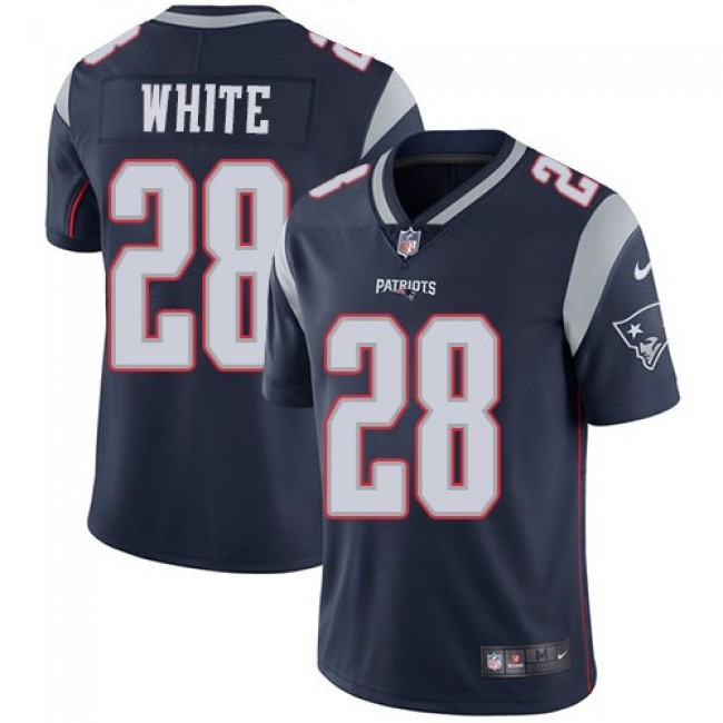 Nike Patriots #28 James White Navy Blue Team Color Men's Stitched NFL Vapor Untouchable Limited Jersey