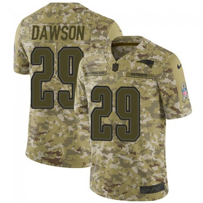 Nike Patriots #29 Duke Dawson Camo Men's Stitched NFL Limited 2018 Salute To Service Jersey