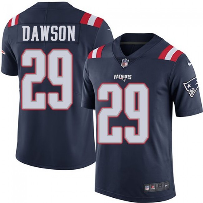 Nike Patriots #29 Duke Dawson Navy Blue Men's Stitched NFL Limited Rush Jersey