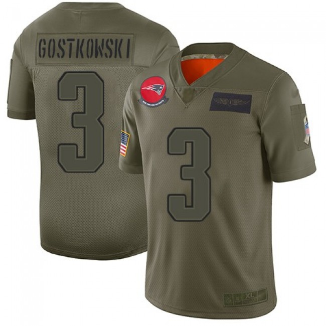 Nike Patriots #3 Stephen Gostkowski Camo Men's Stitched NFL Limited 2019 Salute To Service Jersey