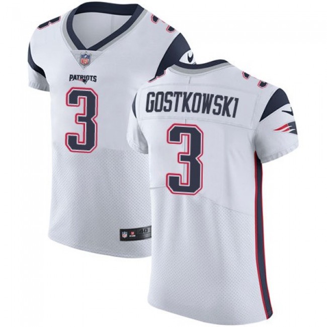 Nike Patriots #3 Stephen Gostkowski White Men's Stitched NFL Vapor Untouchable Elite Jersey