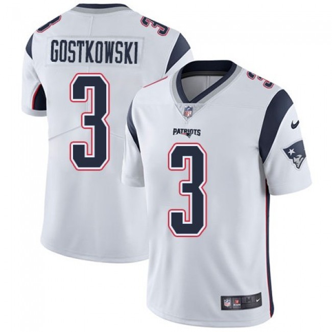 Nike Patriots #3 Stephen Gostkowski White Men's Stitched NFL Vapor Untouchable Limited Jersey