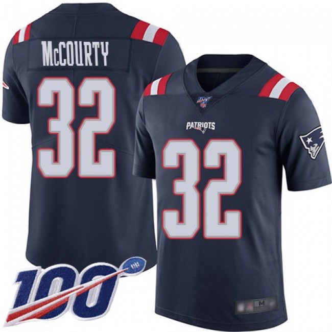 Nike Patriots #32 Devin McCourty Navy Blue Men's Stitched NFL Limited Rush 100th Season Jersey