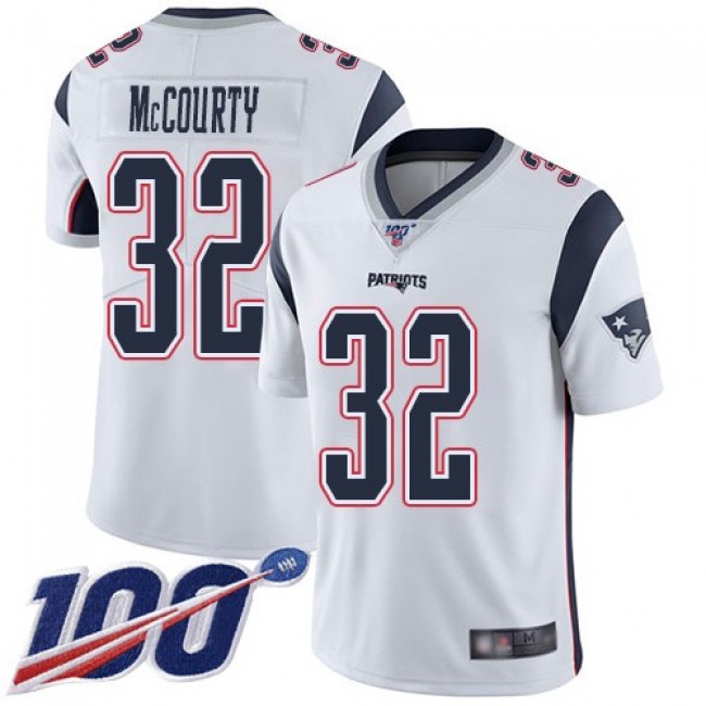 Nike Patriots #32 Devin McCourty White Men's Stitched NFL 100th Season Vapor Limited Jersey