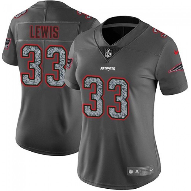 Women's Patriots #33 Dion Lewis Gray Static Stitched NFL Vapor Untouchable Limited Jersey