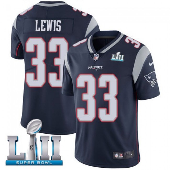 New England Patriots #33 Dion Lewis Navy Blue Team Color Super Bowl LII Youth Stitched NFL Vapor Untouchable Limited Jersey