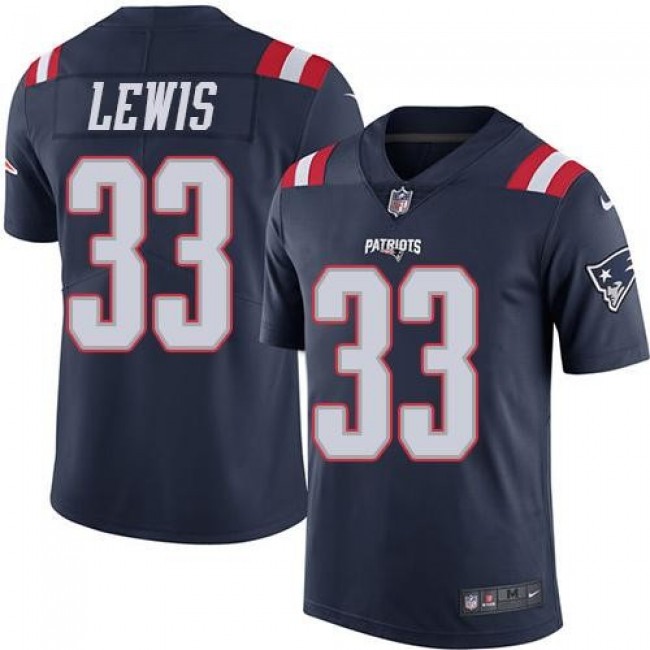 New England Patriots #33 Dion Lewis Navy Blue Youth Stitched NFL Limited Rush Jersey