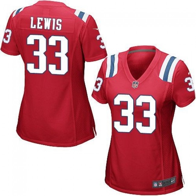 Women's Patriots #33 Dion Lewis Red Alternate Stitched NFL Elite Jersey
