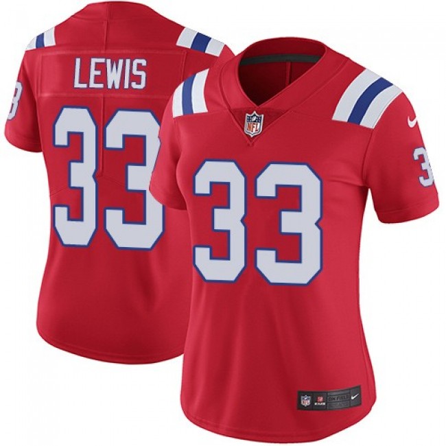 Women's Patriots #33 Dion Lewis Red Alternate Stitched NFL Vapor Untouchable Limited Jersey