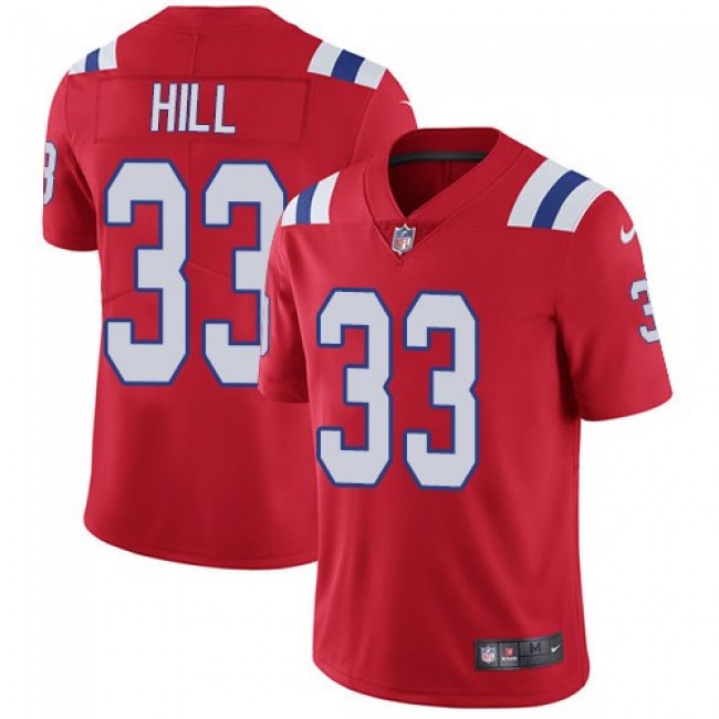Nike Patriots #33 Jeremy Hill Red Alternate Men's Stitched NFL Vapor Untouchable Limited Jersey