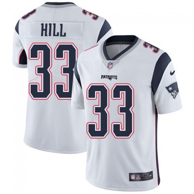 Nike Patriots #33 Jeremy Hill White Men's Stitched NFL Vapor Untouchable Limited Jersey
