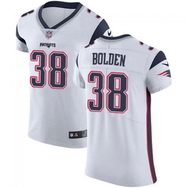 Nike Patriots #38 Brandon Bolden White Men's Stitched NFL Vapor Untouchable Elite Jersey