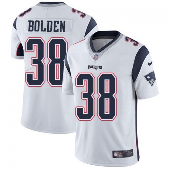 Nike Patriots #38 Brandon Bolden White Men's Stitched NFL Vapor Untouchable Limited Jersey