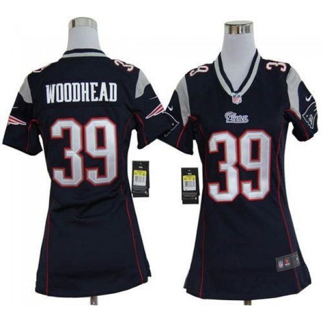 Women's Patriots #39 Danny Woodhead Navy Blue Team Color Stitched NFL Elite Jersey