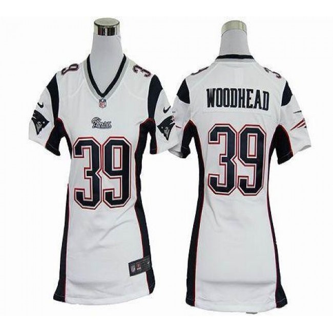 Women's Patriots #39 Danny Woodhead White Stitched NFL Elite Jersey