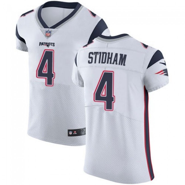 Nike Patriots #4 Jarrett Stidham White Men's Stitched NFL Vapor Untouchable Elite Jersey