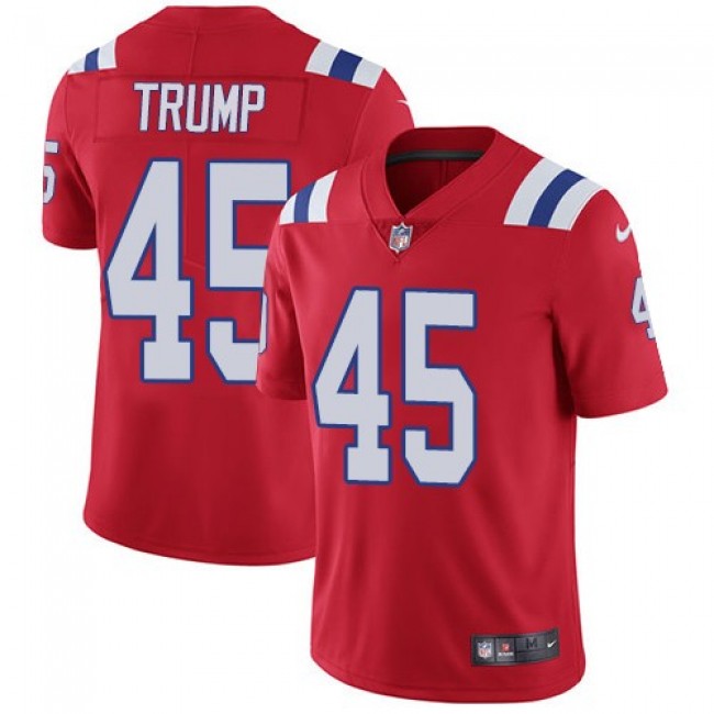 Nike Patriots #45 Donald Trump Red Alternate Men's Stitched NFL Vapor Untouchable Limited Jersey