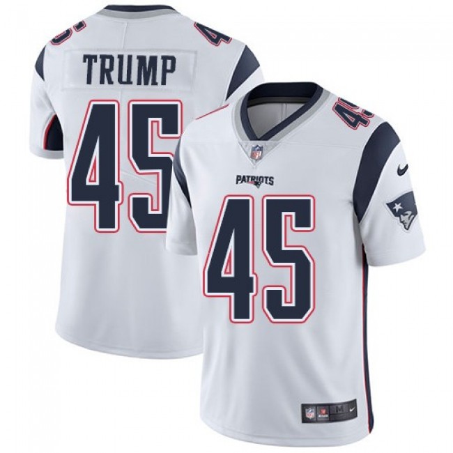 Nike Patriots #45 Donald Trump White Men's Stitched NFL Vapor Untouchable Limited Jersey