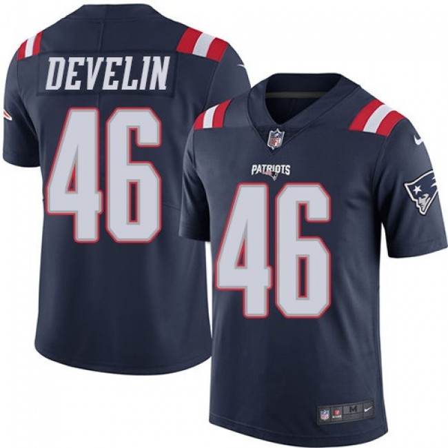 Nike Patriots #46 James Develin Navy Blue Men's Stitched NFL Limited Rush Jersey