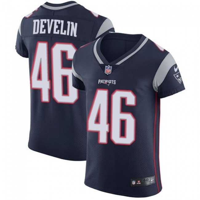 Nike Patriots #46 James Develin Navy Blue Team Color Men's Stitched NFL Vapor Untouchable Elite Jersey