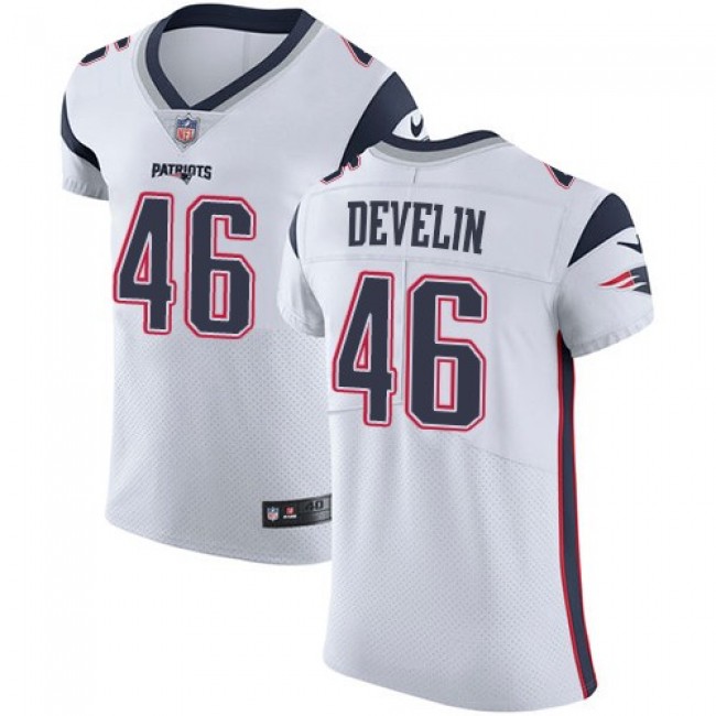 Nike Patriots #46 James Develin White Men's Stitched NFL Vapor Untouchable Elite Jersey