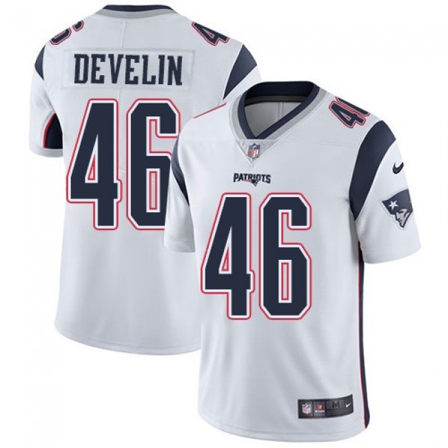 New England Patriots #46 James Develin White Youth Stitched NFL Vapor Untouchable Limited Jersey
