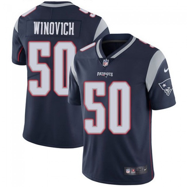 Nike Patriots #50 Chase Winovich Navy Blue Team Color Men's Stitched NFL Vapor Untouchable Limited Jersey