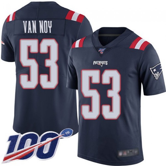 Nike Patriots #53 Kyle Van Noy Navy Blue Men's Stitched NFL Limited Rush 100th Season Jersey