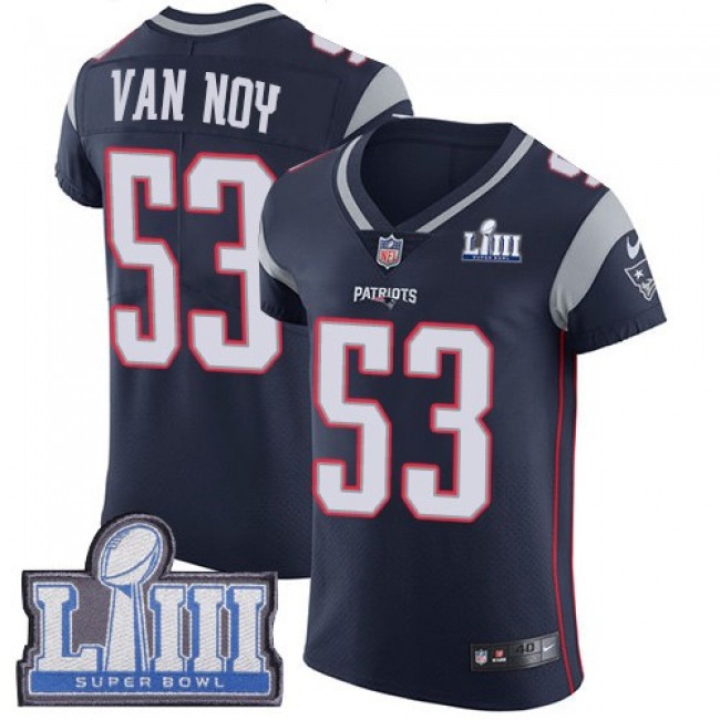 Nike Patriots #53 Kyle Van Noy Navy Blue Team Color Super Bowl LIII Bound Men's Stitched NFL Vapor Untouchable Elite Jersey
