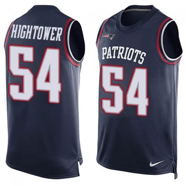 Nike Patriots #54 Dont'a Hightower Navy Blue Team Color Men's Stitched NFL Limited Tank Top Jersey