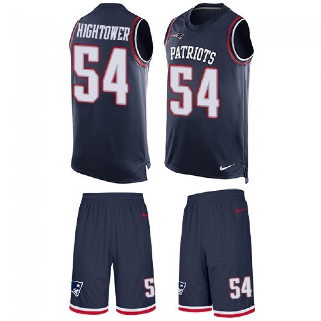 Nike Patriots #54 Dont'a Hightower Navy Blue Team Color Men's Stitched NFL Limited Tank Top Suit Jersey
