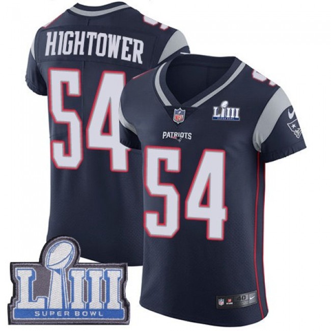 Nike Patriots #54 Dont'a Hightower Navy Blue Team Color Super Bowl LIII Bound Men's Stitched NFL Vapor Untouchable Elite Jersey