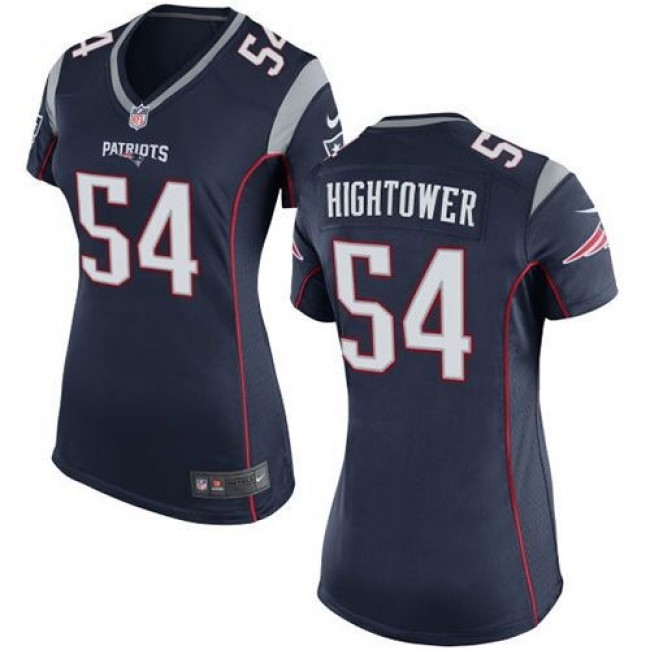Women's Patriots #54 Dont'a Hightower Navy Blue Team Color Stitched NFL New Elite Jersey