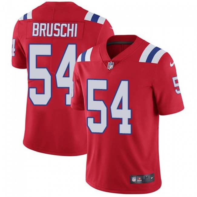 Nike Patriots #54 Tedy Bruschi Red Alternate Men's Stitched NFL Vapor Untouchable Limited Jersey