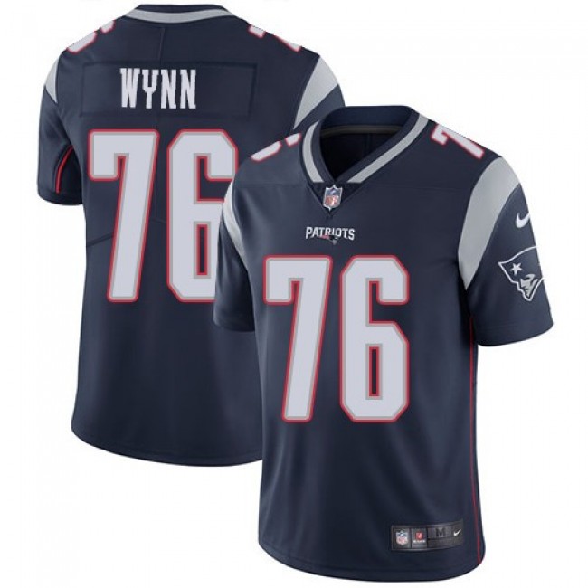 Nike Patriots #76 Isaiah Wynn Navy Blue Team Color Men's Stitched NFL Vapor Untouchable Limited Jersey