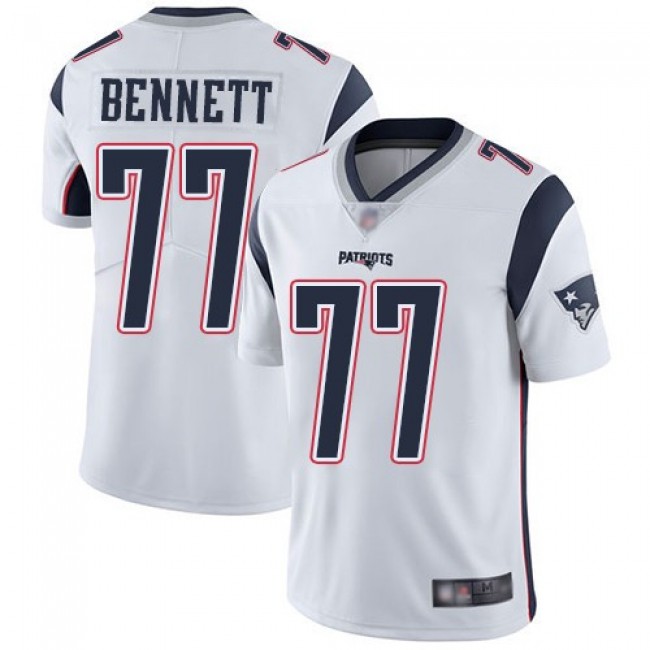 Nike Patriots #77 Michael Bennett White Men's Stitched NFL Vapor Untouchable Limited Jersey