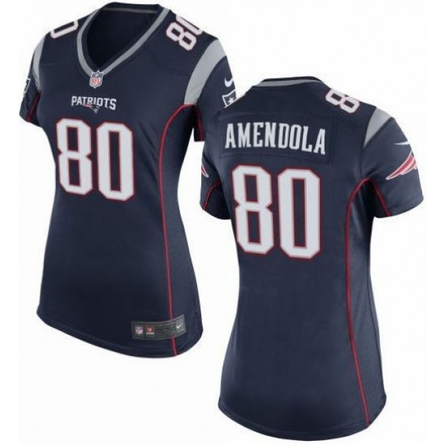 Women's Patriots #80 Danny Amendola Navy Blue Team Color Stitched NFL New Elite Jersey