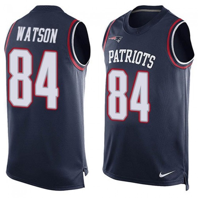 Nike Patriots #84 Benjamin Watson Navy Blue Team Color Men's Stitched NFL Limited Tank Top Jersey