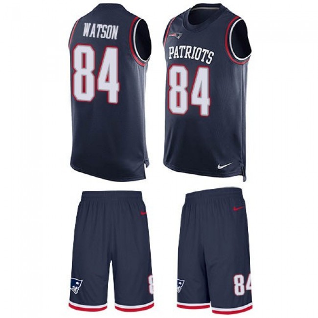 Nike Patriots #84 Benjamin Watson Navy Blue Team Color Men's Stitched NFL Limited Tank Top Suit Jersey