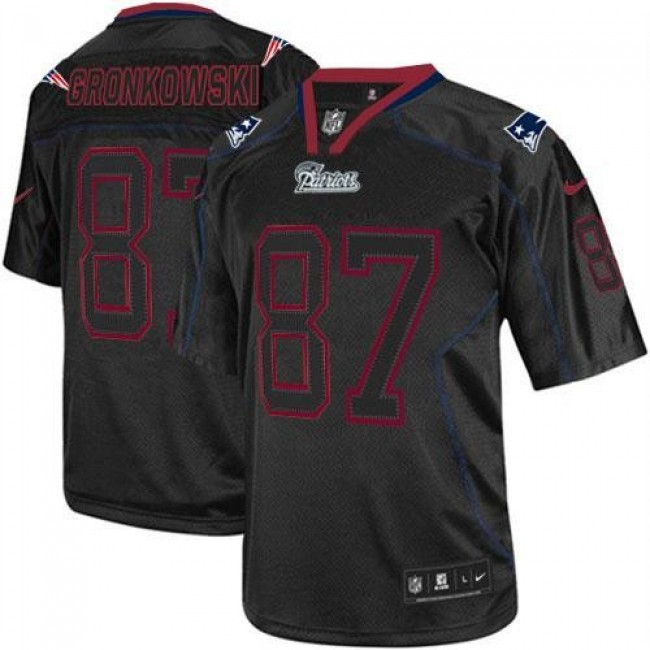 Nike Patriots #87 Rob Gronkowski Lights Out Black Men's Stitched NFL Elite Jersey